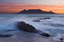 Cape Towns Table Mountain from Blouberg Beach